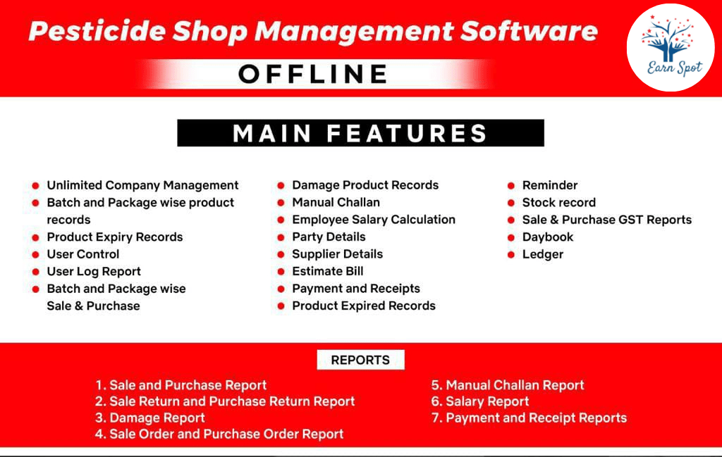 Pesticide Shop Management Software