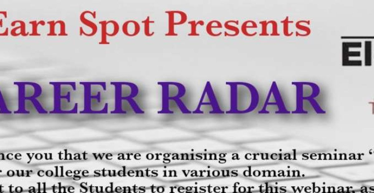 Career Radar Webinar by Earn Spot