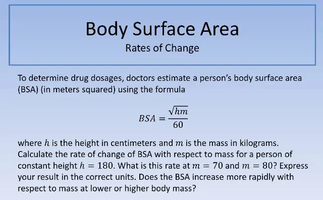 Body Surface Area Calculator​