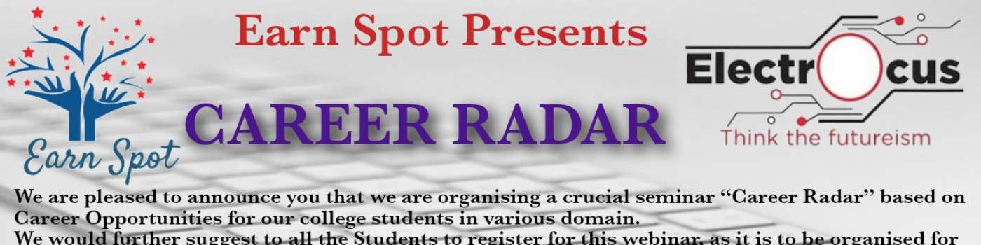 Career Radar Webinar by Earn Spot